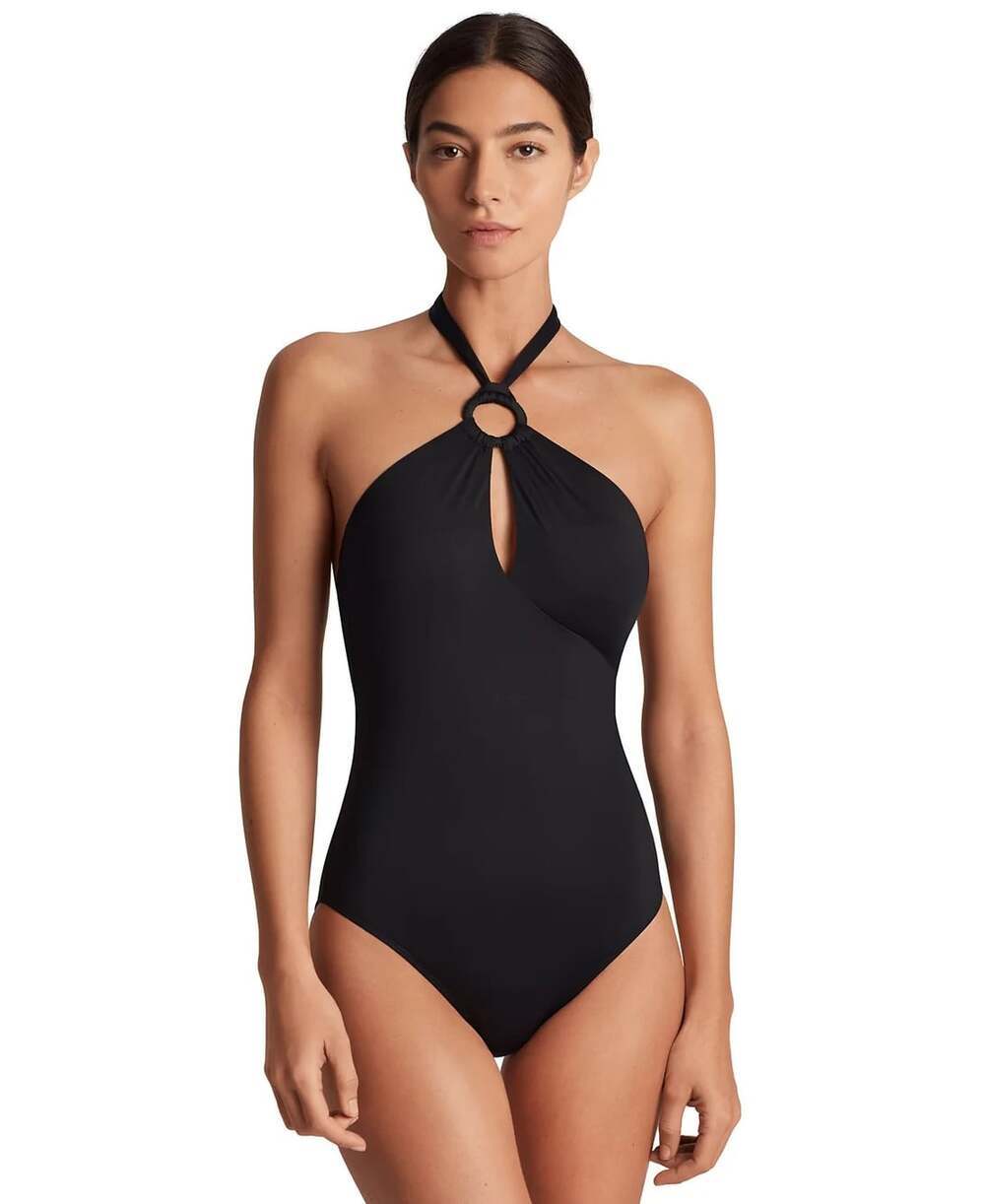 Lauren Ralph Lauren Womens 6 Macrame-Ring High-Neck One-Piece Swimsuit NWT $160